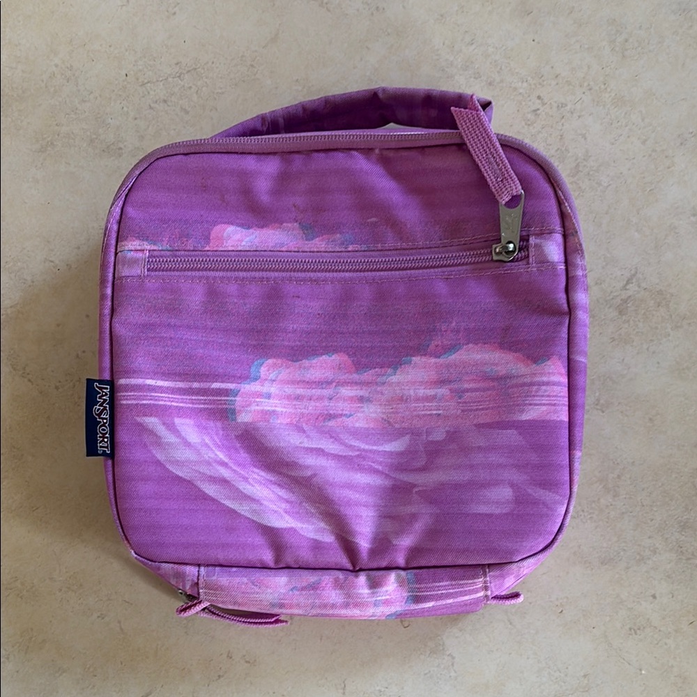 Jansport Purple and Pink Backpack with Durable Fabric and Zipper